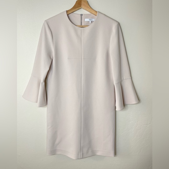 Tibi Crepe Bell Sleeve Mini Dress - Picture 1 of 15